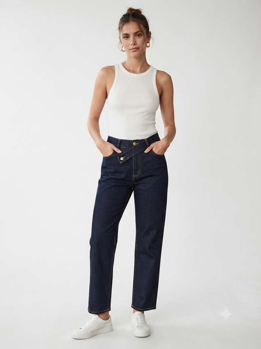 Double Buttons Pants 5104