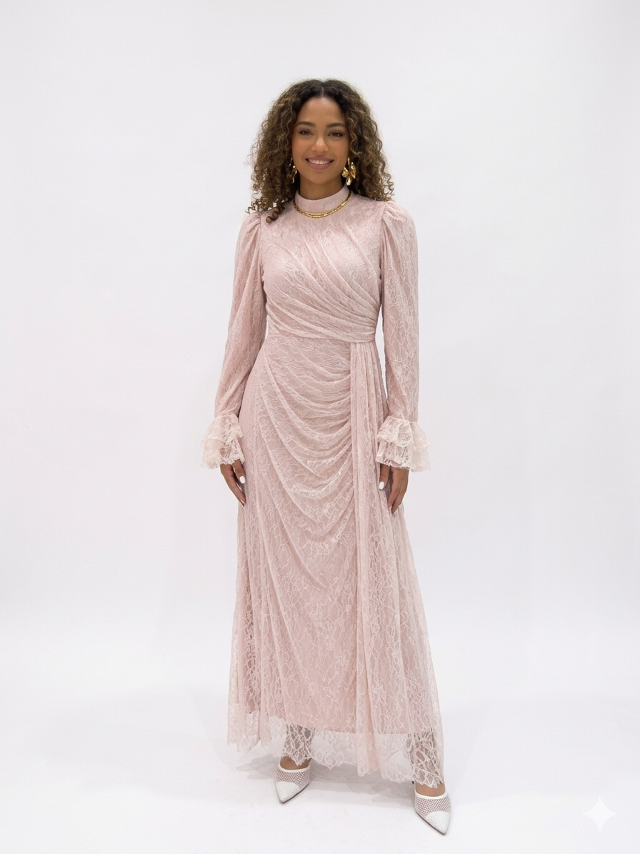 Lace Long Sleeve Dress 11104