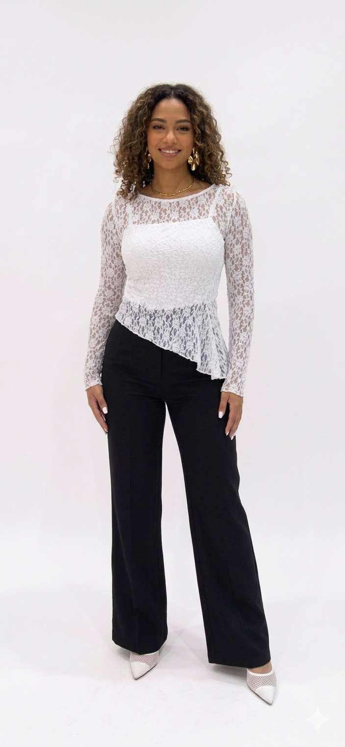 Lace Long Sleeves Top 1238