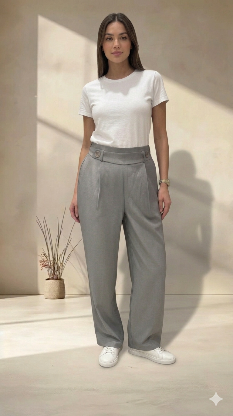 Two Buttons Formal Pants 927