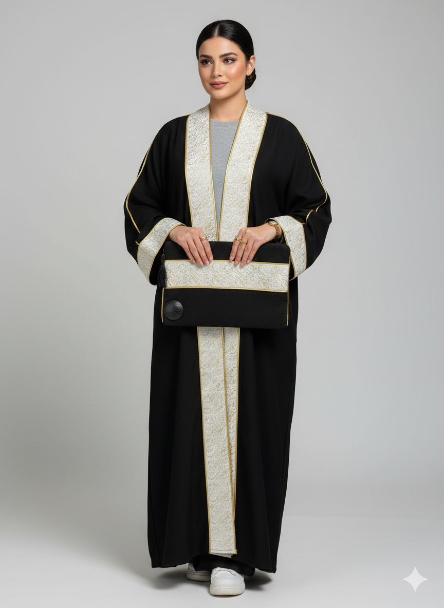 Black Kaftan+Bag 6007