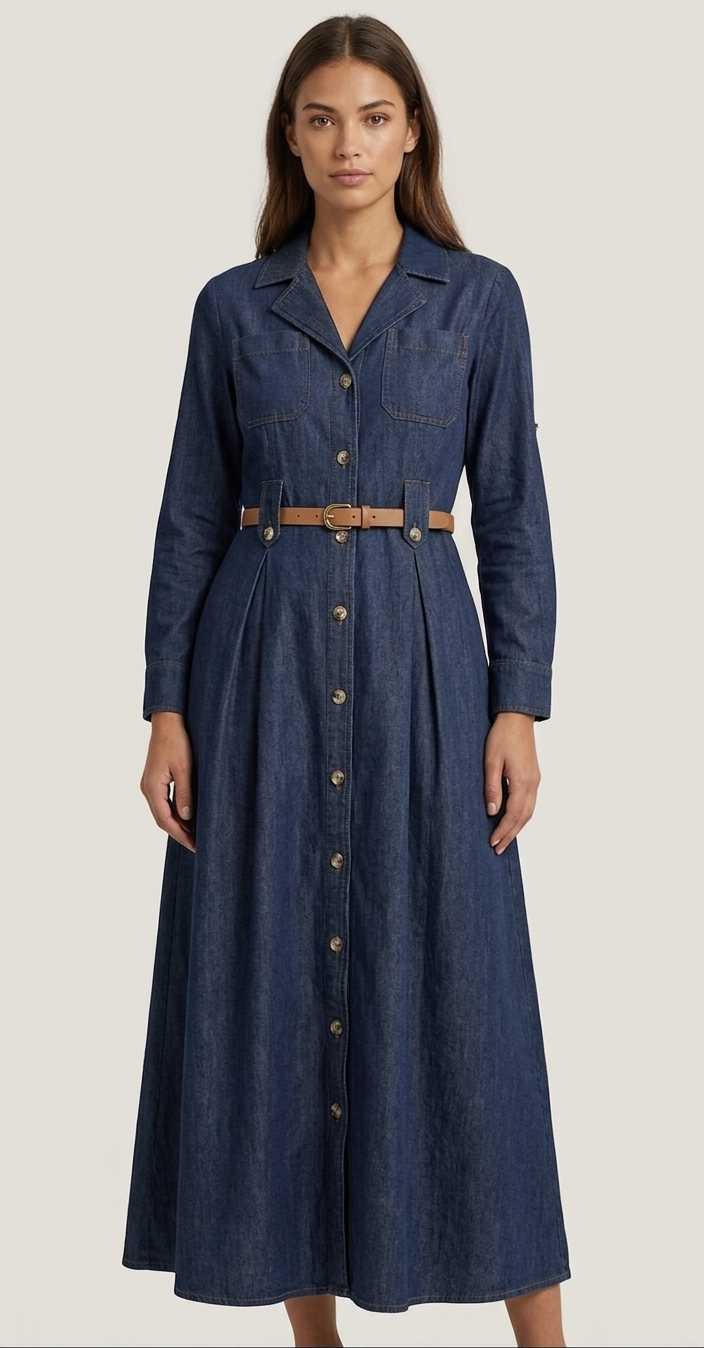 Denim long sleeves Dress 262