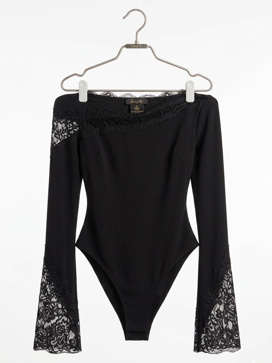 Lace one shoulder Bodysuit 17415